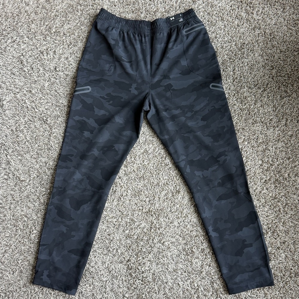 Under Armour Unstoppable Cargo Pants Joggers Mens Size Large Black Camo NEW - Picture 3 of 12